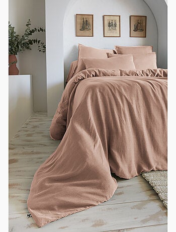 Housse de couette – Lyocell uni - Finition fermeture éclair - LYSANDRE