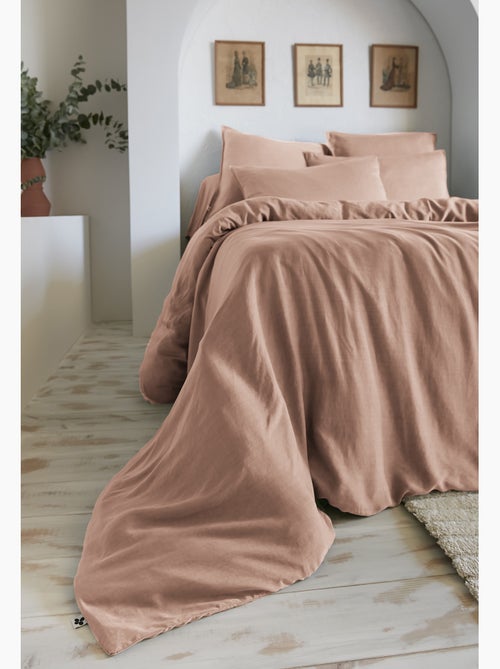 Housse de couette – Lyocell uni - Finition fermeture éclair -  LYSANDRE - Kiabi