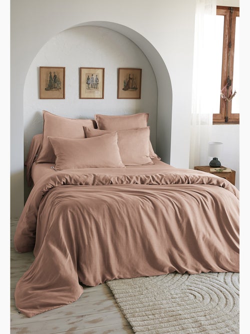 Housse de couette – Lyocell uni - Finition fermeture éclair -  LYSANDRE - Kiabi