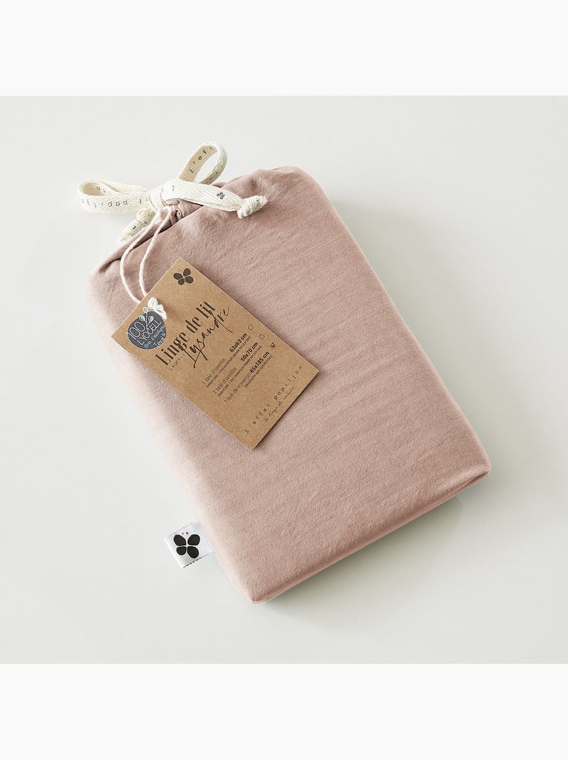Housse de couette – Lyocell uni - Finition fermeture éclair -  LYSANDRE Vieux rose - Kiabi
