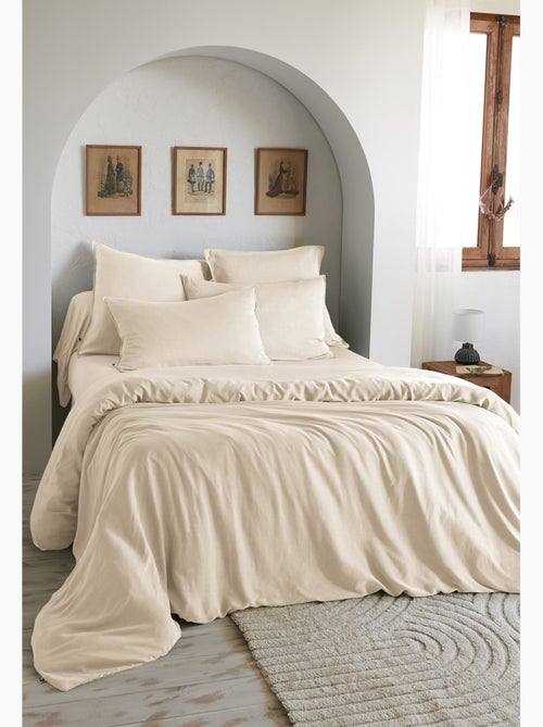 Housse de couette Lyocell uni Collection Lysandre - Kiabi Housse de couette Lyocell uni Collection Lysandre - Kiabi