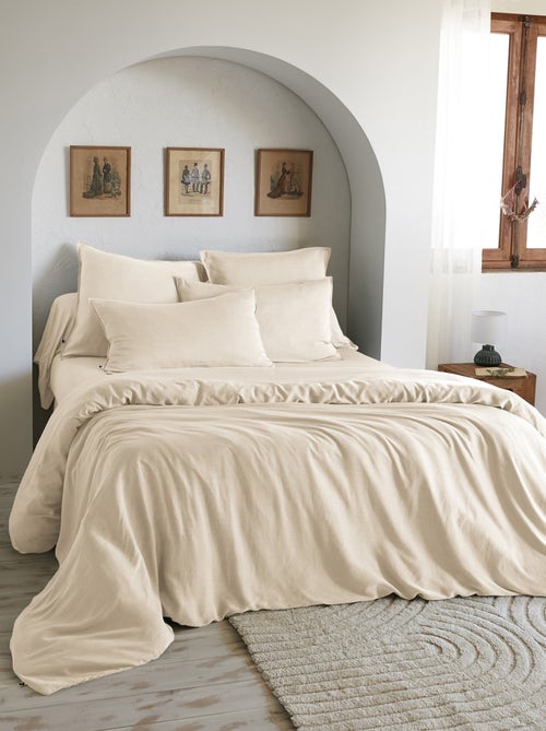 Housse de couette Lyocell uni Collection Lysandre - Kiabi Housse de couette Lyocell uni Collection Lysandre - Kiabi