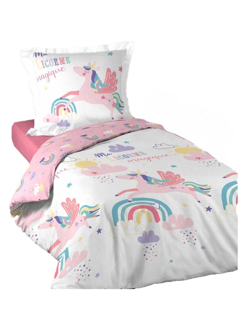 Housse de couette Ma Licorne magique Blanc - Kiabi