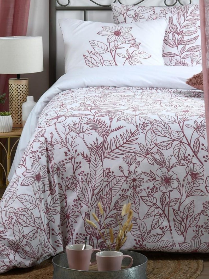 Housse de couette  Maelys + taie(s) coton 57 fils Blanc - Kiabi