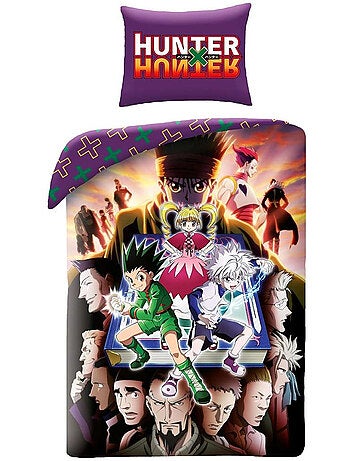 Housse de Couette Manga Hunter x Hunter 140x200 cm avec taie - Parure de lit coton enfant