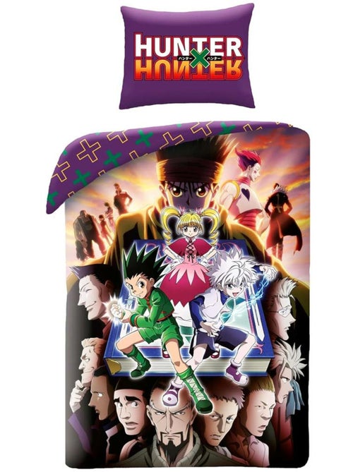 Housse de Couette Manga Hunter x Hunter 140x200 cm avec taie - Parure de lit coton enfant - Kiabi