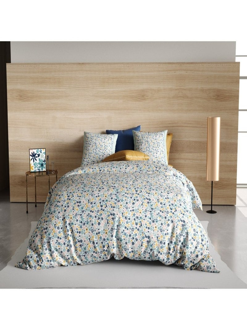 Housse de couette  Mani + taie(s) 100% coton 57 fils Blanc - Kiabi