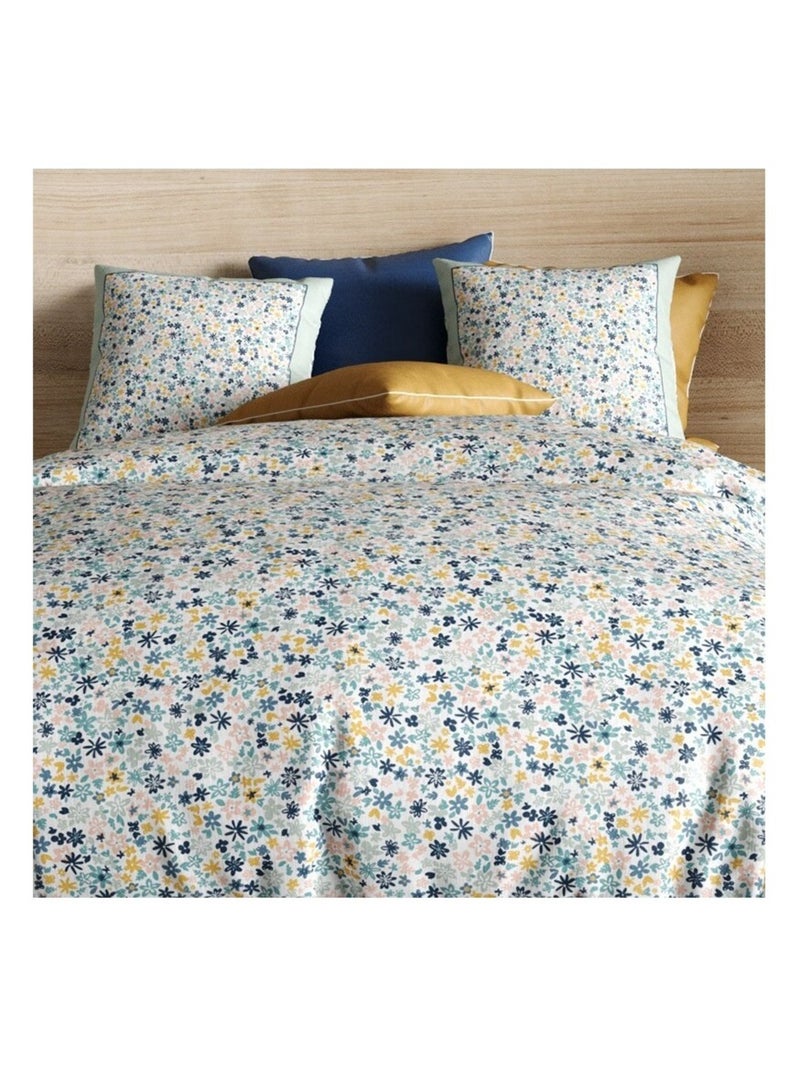 Housse de couette  Mani + taie(s) 100% coton 57 fils Blanc - Kiabi