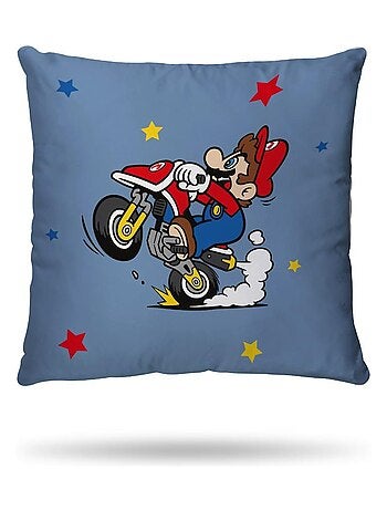 Housse de couette Mario Kart 140x200 cm - 100% Coton - Bleu