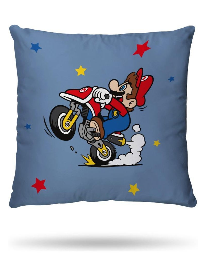 Housse de couette Mario Kart 140x200 cm - 100% Coton - Bleu Bleu - Kiabi