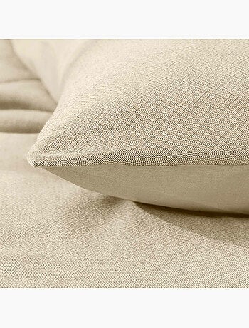 Housse de Couette Melina Anthracite – Coton 60 Fils Fils Teints Lavés Uni