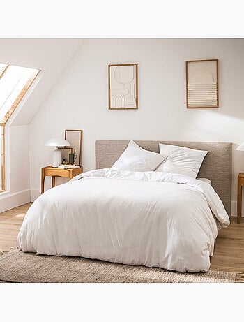 Housse de couette melina anthracite – coton 60 fils fils teints lavés uni