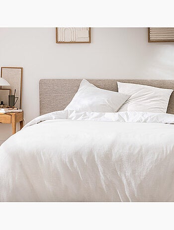 Housse de couette melina anthracite – coton 60 fils fils teints lavés uni