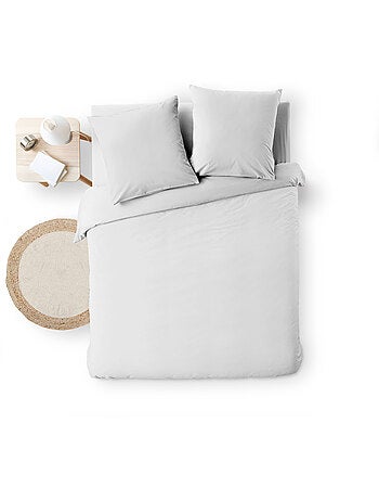 Housse de couette melina anthracite – coton 60 fils fils teints lavés uni