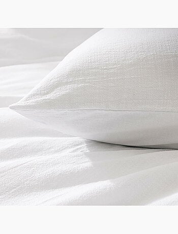 Housse de couette melina anthracite – coton 60 fils fils teints lavés uni