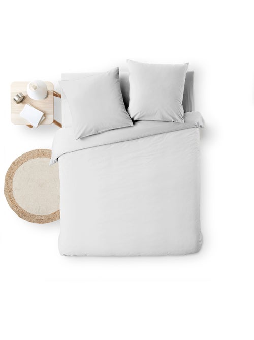 Housse de Couette Melina Anthracite – Coton 60 Fils Fils Teints Lavés Uni - Kiabi Housse de Couette Melina Anthracite – Coton 60 Fils Fils Teints Lavés Uni - Kiabi