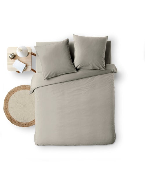 Housse de Couette Melina Anthracite – Coton 60 Fils Fils Teints Lavés Uni - Kiabi Housse de Couette Melina Anthracite – Coton 60 Fils Fils Teints Lavés Uni - Kiabi