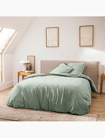 Housse de Couette Melina Anthracite – Coton 60 Fils Fils Teints Lavés Uni