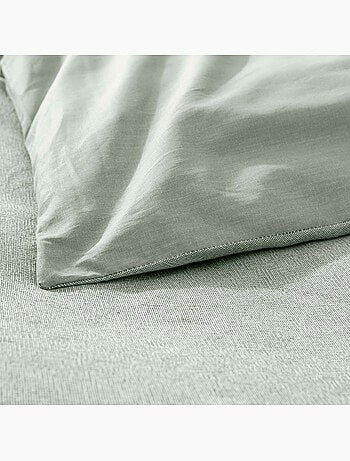 Housse de Couette Melina Anthracite – Coton 60 Fils Fils Teints Lavés Uni