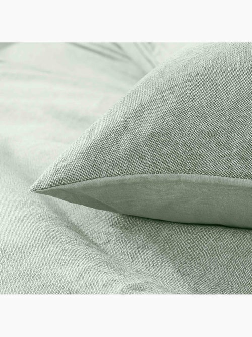 Housse de Couette Melina Anthracite – Coton 60 Fils Fils Teints Lavés Uni - Kiabi Housse de Couette Melina Anthracite – Coton 60 Fils Fils Teints Lavés Uni - Kiabi