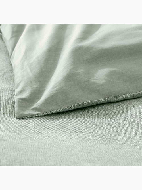 Housse de Couette Melina Anthracite – Coton 60 Fils Fils Teints Lavés Uni - Kiabi Housse de Couette Melina Anthracite – Coton 60 Fils Fils Teints Lavés Uni - Kiabi