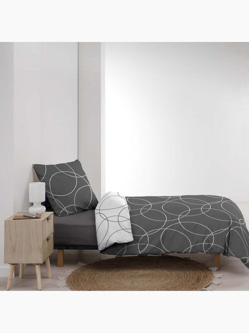 Housse de couette microfibre  Elton + taie(s) - Kiabi