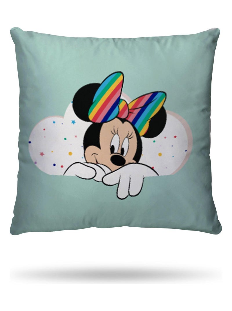 Housse de couette Minnie Disney Arc-en-ciel 140x200 cm - 100% Coton - Vert d'eau Vert d'eau - Kiabi