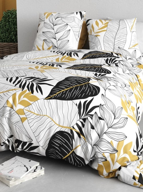 Housse de couette MOANA + 2 taies coton 57 fils - Kiabi Housse de couette MOANA + 2 taies coton 57 fils - Kiabi