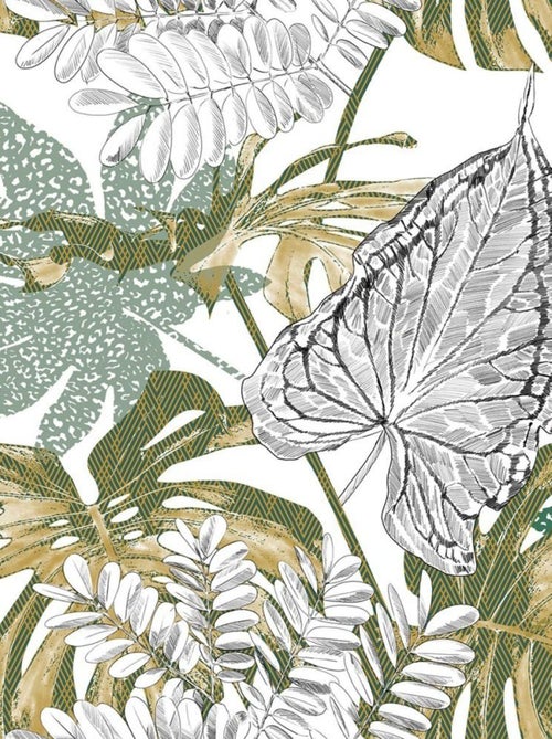 Housse de couette Monstera + taie(s) 100% coton 57 fils - Kiabi Housse de couette Monstera + taie(s) 100% coton 57 fils - Kiabi