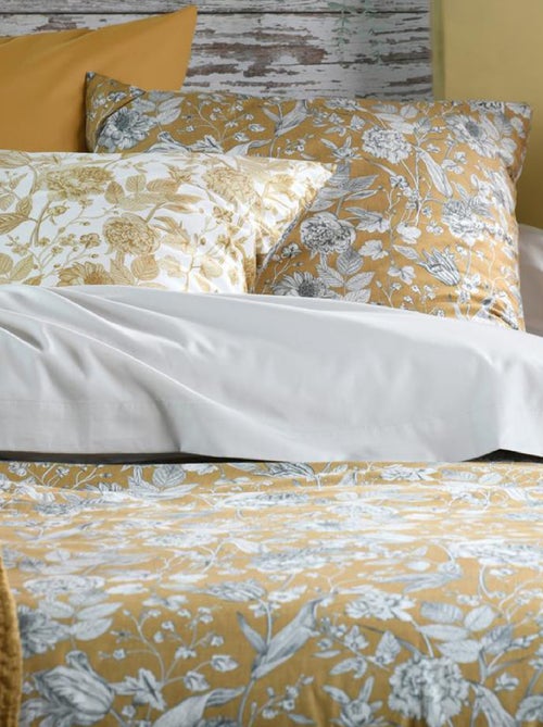 Housse de couette motif floral intemporel en percale de coton - Kiabi