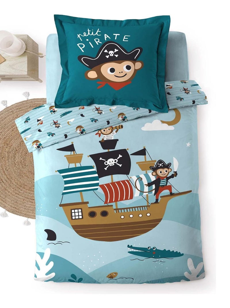 Housse de couette Moussaillon et pirate Bleu - Kiabi