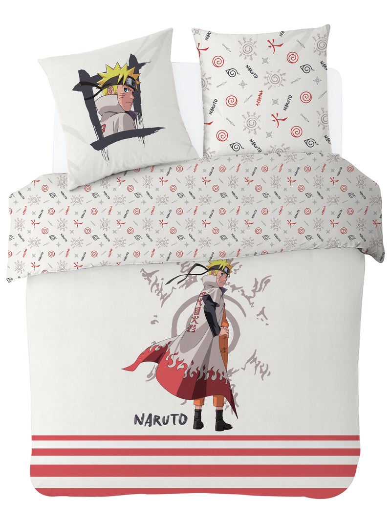 Housse de couette Naruto Hokage 200x200 cm - 100% Coton - Ecru Ecru - Kiabi