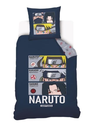 Housse de couette Naruto Kakashi Sasuke 140x200 cm - 100% Coton