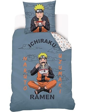Housse de couette Naruto Ramen 140x200 cm - 100% Coton - Bleu