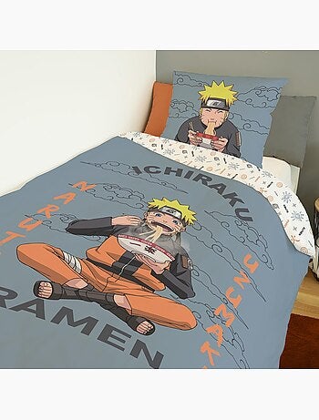 Housse de couette Naruto Ramen 140x200 cm - 100% Coton - Bleu