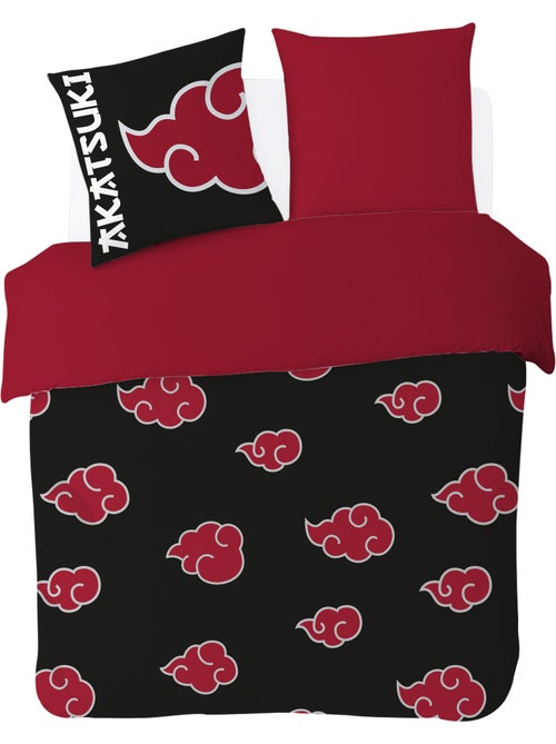 Housse de couette Naruto Shippuden Akatsuki 200x200 cm - 100% Coton - Noir - Kiabi