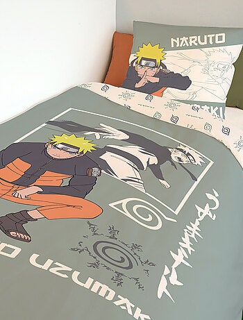 Housse de couette Naruto Uzumaki 140x200 cm - 100% Coton - Vert