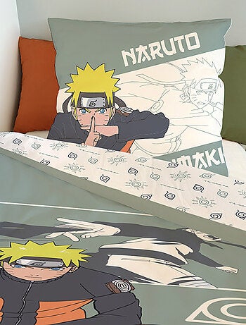 Housse de couette Naruto Uzumaki 140x200 cm - 100% Coton - Vert