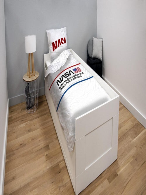 Housse de couette NASA Moonshine 140x200 cm et taie d'oreiller - 100% Coton - Kiabi