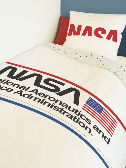 Housse de couette NASA Moonshine 140x200 cm et taie d'oreiller - 100% Coton - Kiabi