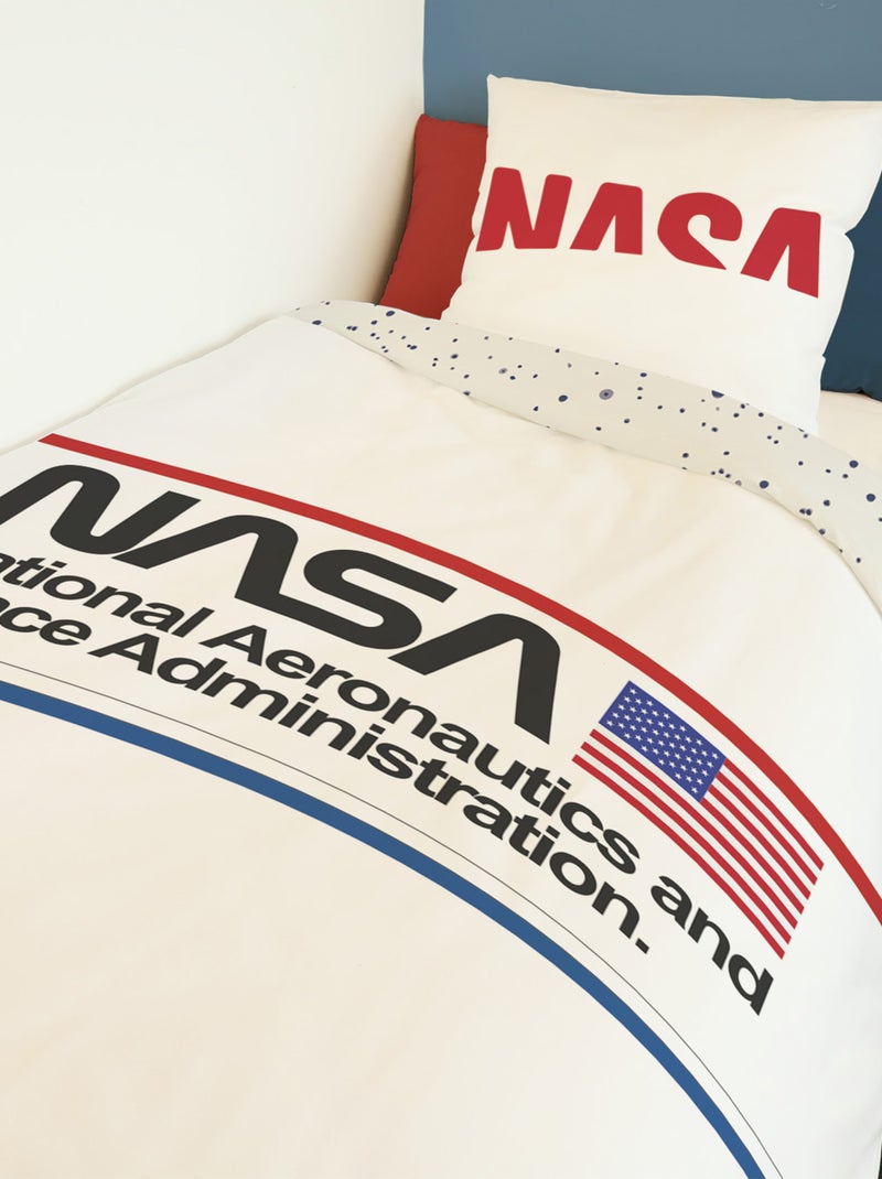 Housse de couette NASA Moonshine 140x200 cm et taie d'oreiller - 100% Coton Bleu - Kiabi