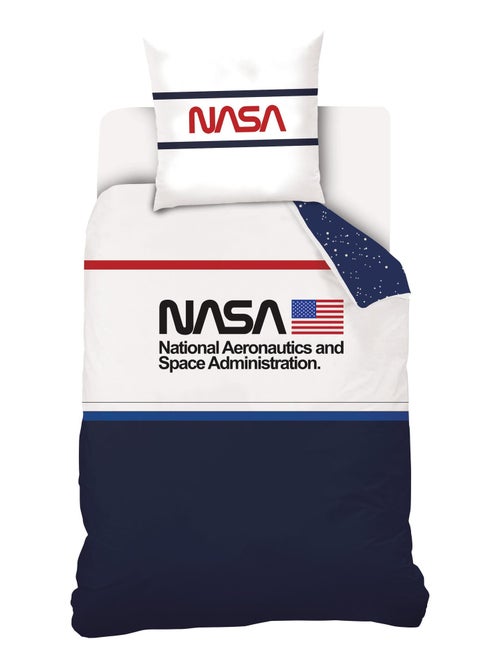 Housse de couette NASA Starlight 140x200 cm et taie d'oreiller - 100% Coton - Kiabi