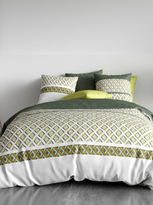 Housse de couette NAYAA + 2 taies coton 57 fils - Kiabi