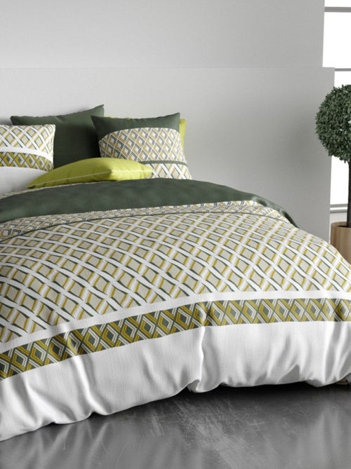 Housse de couette NAYAA + 2 taies coton 57 fils - Kiabi