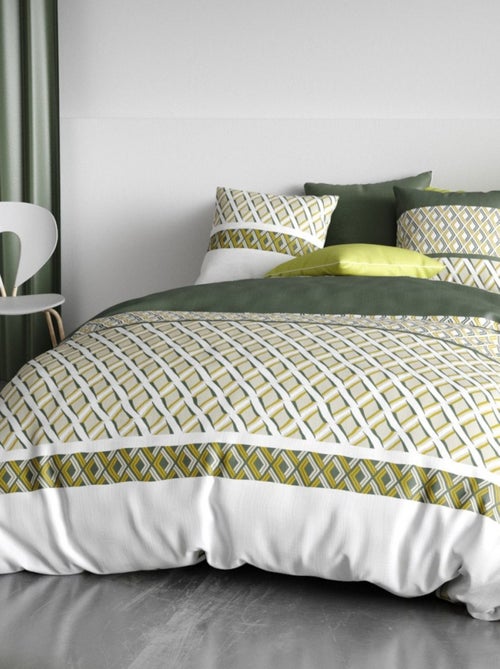 Housse de couette NAYAA + 2 taies coton 57 fils - Kiabi