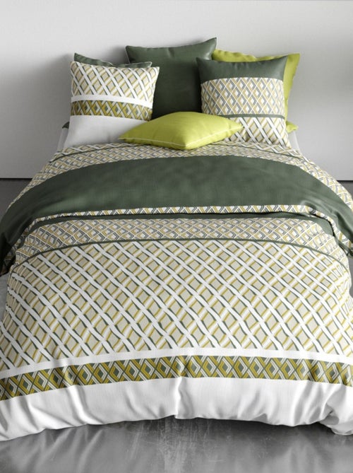 Housse de couette NAYAA + 2 taies coton 57 fils - Kiabi