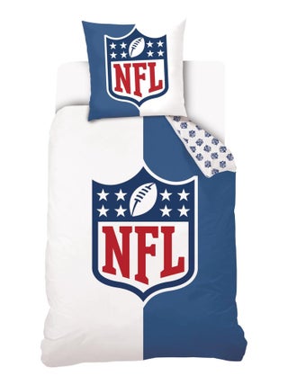 Housse de couette NFL Logo 140x200 cm et taie d'oreiller - 100% Coton