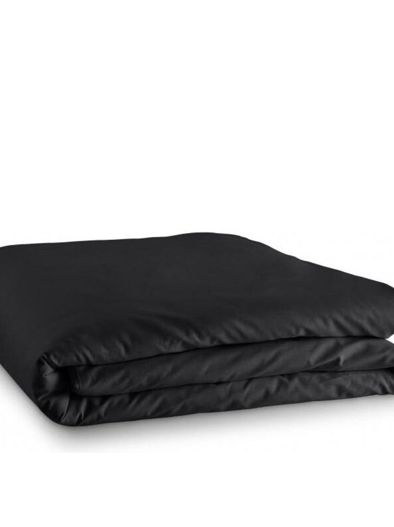 Housse De Couette Noir 260 X 240 Cm / 100% Coton / 57 Fils/cm² Pour Lit 2 Places "king Size" Noir - Kiabi