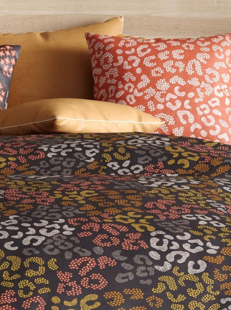 Housse de couette  Onalia + taie(s) coton 57 fils Gris - Kiabi