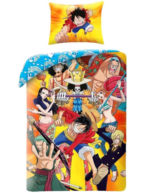 Housse de Couette One Piece Aventure 140x200 cm + taie - Ensemble de lit pour enfant - Kiabi